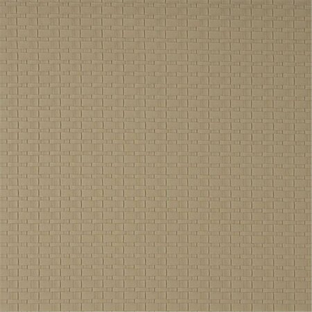 FINE-LINE 54 in. Wide Beige- Thin Basket Woven Upholstery Faux Leather FI2944337